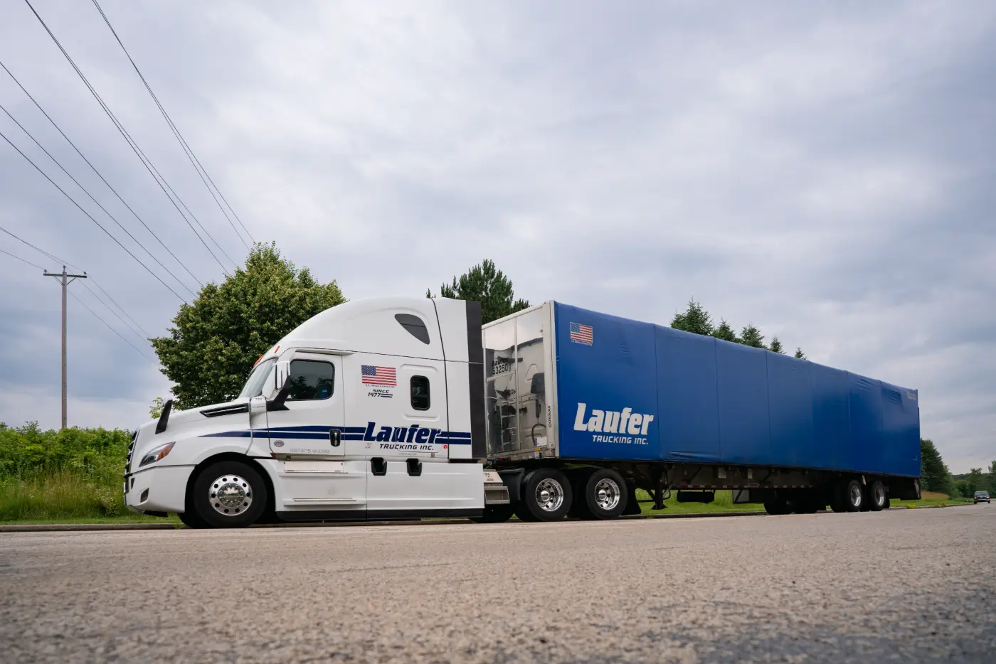 Laufer Trucking Conestoga trailer